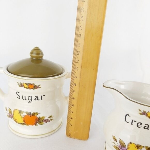 Vintage creamer and sugar pottery ceramic pot - Picture 12 of 12
